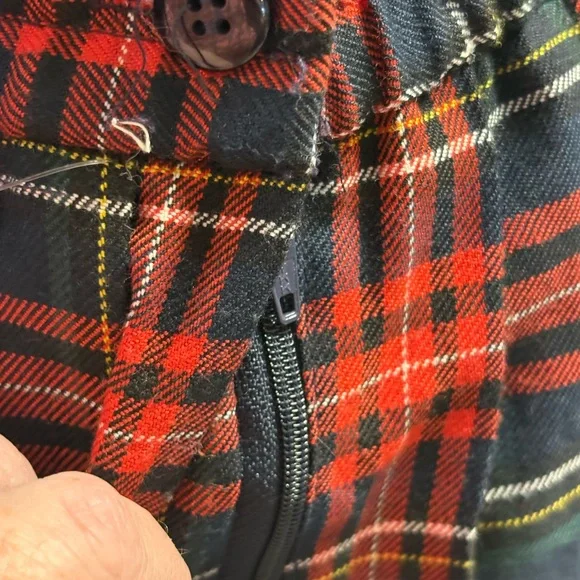 Vintage Haberdashery Christmas Tartan Plaid Pleated Skirt Size 12 - Picture 3 of 6